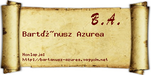 Bartánusz Azurea névjegykártya